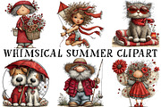 Whimsical Summer Clipart, an Illustration by OK Design (Thumbnail 2 of 6)