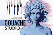 Procreate Gouache Brushes Studio, a Brush Add-On by Nuclear Brushes (Thumbnail 1 of 8)