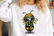 Watercolor Spring Bees Clipart, an Illustration by SinaCreation (Thumbnail 3 of 8)