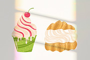 Cakes ice cream desserts cake slices, a Food Illustration by Neliakott ♥ (Thumbnail 5 of 11)