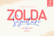 Zolda Script + Sans Family | 7 Fonts, a Sans Serif Font by 160 Studio (Thumbnail 1 of 23)