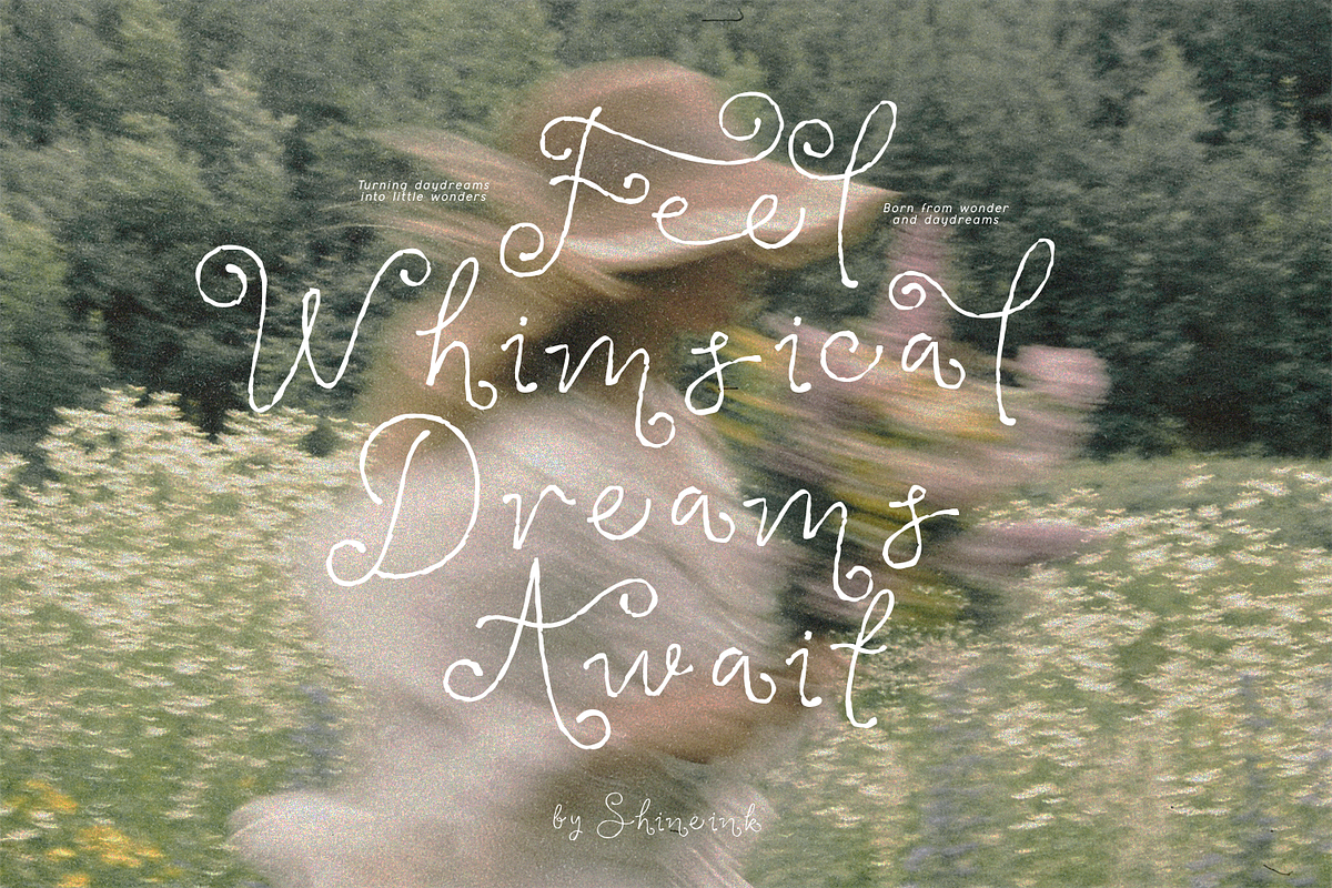 Just Twirl – Whimsical Handwritten, a Handwritten Font by shineink.designlab (Photo 3 of 12)