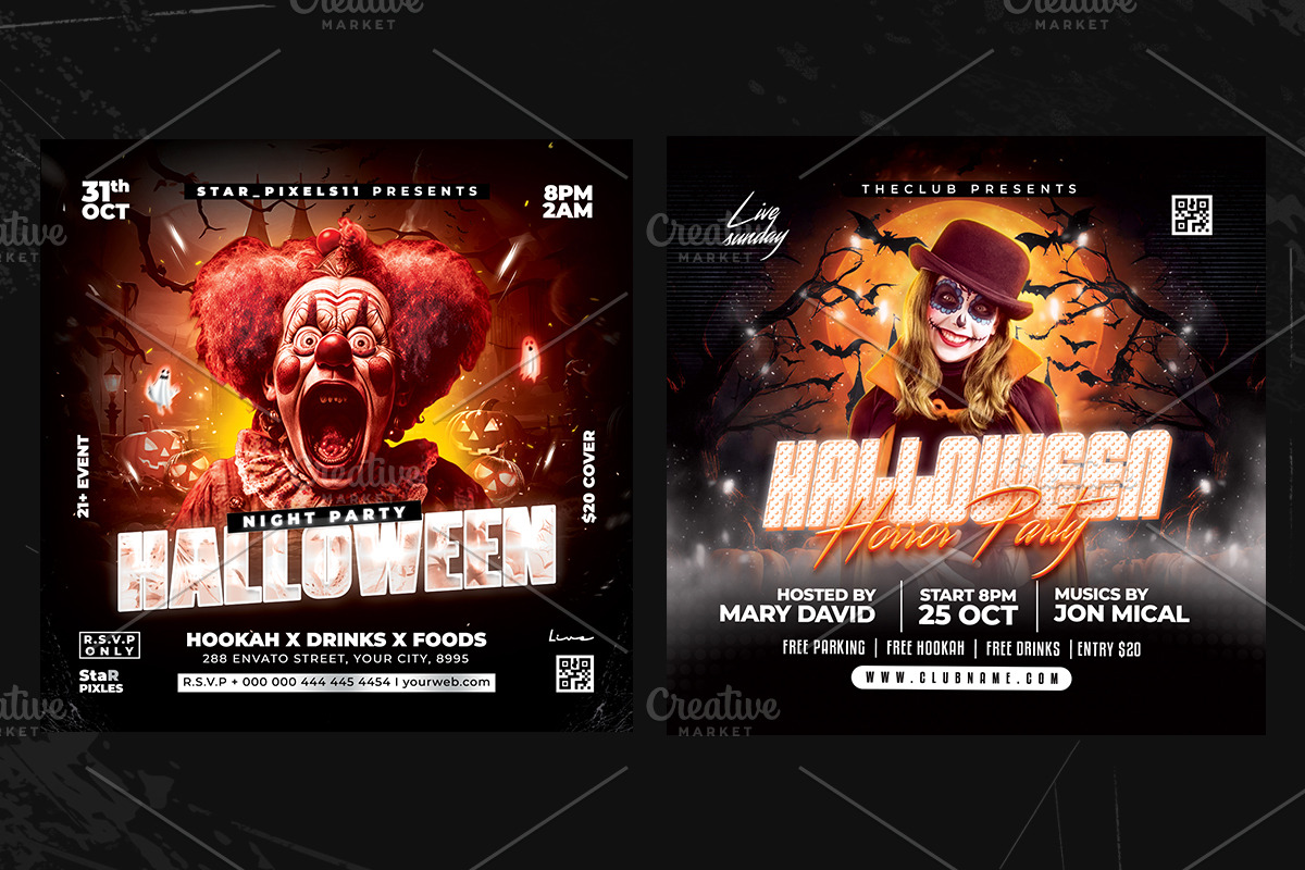 15+ Halloween Flyer Bundle, a Flyer Template by StarPixles11 (Photo 2 of 9)