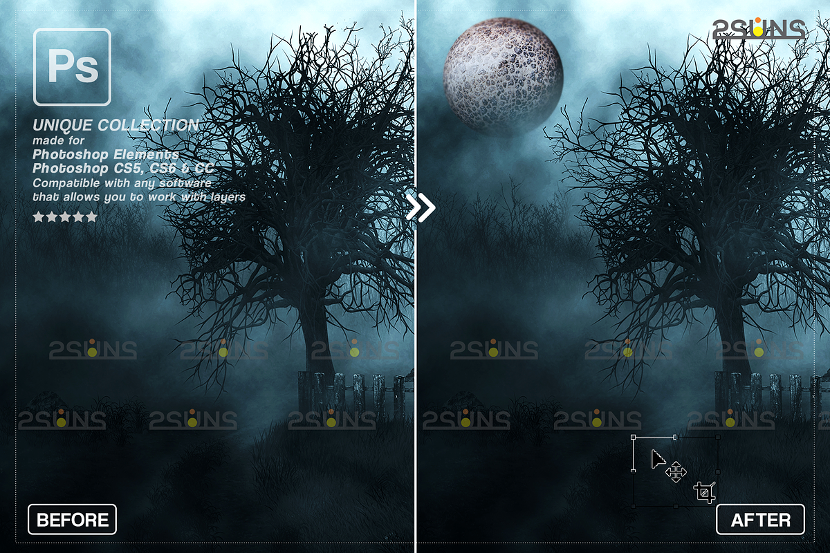 Halloween overlay, photoshop overlay, an Object Graphic by 2SUNS (Photo 9 of 9)