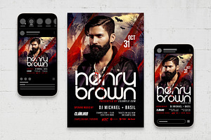 Halloween DJ Flyer Template, a Flyer Template by BrandPacks