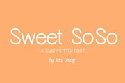 RD Sweet SoSo - Handlettered Font, a Sans Serif Font by RissDesign (Thumbnail 1 of 4)