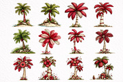 Palm Tree Watercolor Clipart, an Illustration by DreamArtGraphic (Thumbnail 3 of 8)