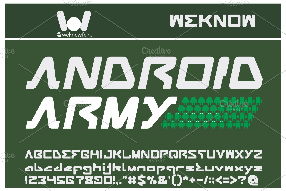 android robot font, a Font by weknow (Photo 2 of 5)