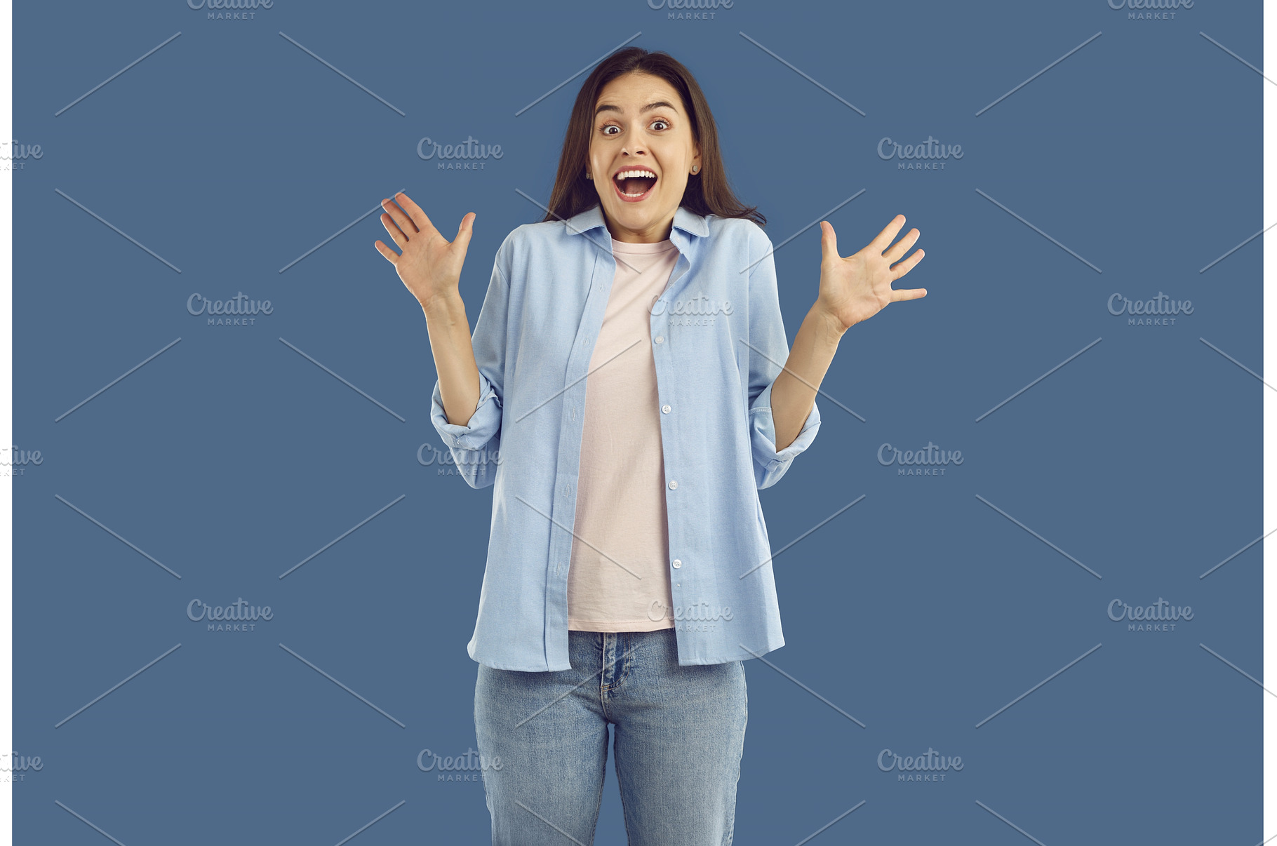 Portrait of very surprised woman, a Person Photo by StudioRomantic