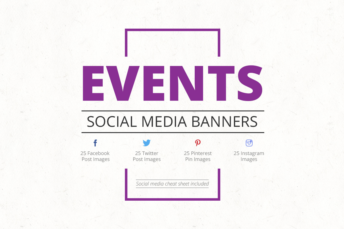 Events Social Media Banners, a Social Media Template by Web Donut (Photo 1 of 9)