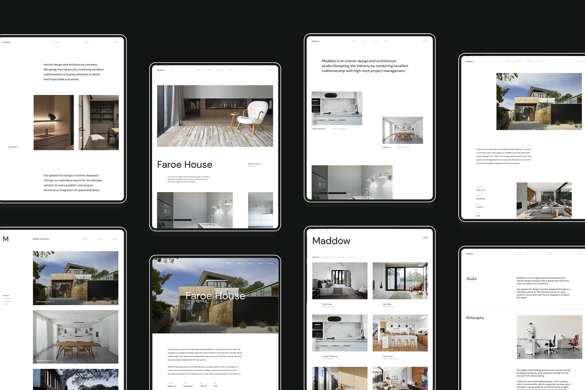 Minimal Portfolio Kit for Architects, a Landing Page Template by O N N O (Photo 7 of 7)