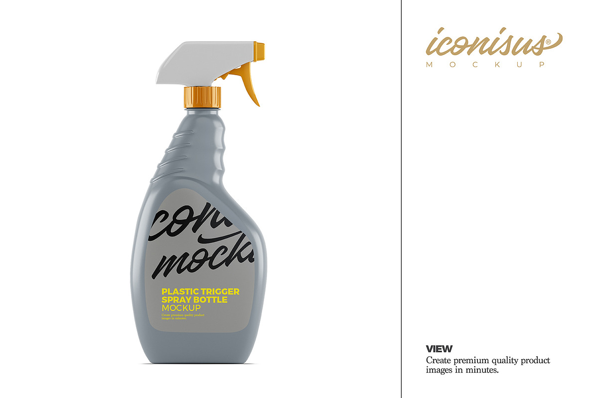 Spray Plastic Bottle Mockup Template, a Packaging Mockup by iconisusmockup (Photo 3 of 4)