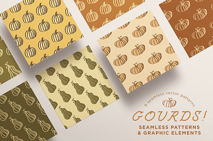 GOURDS! - Fall Patterns & Graphics