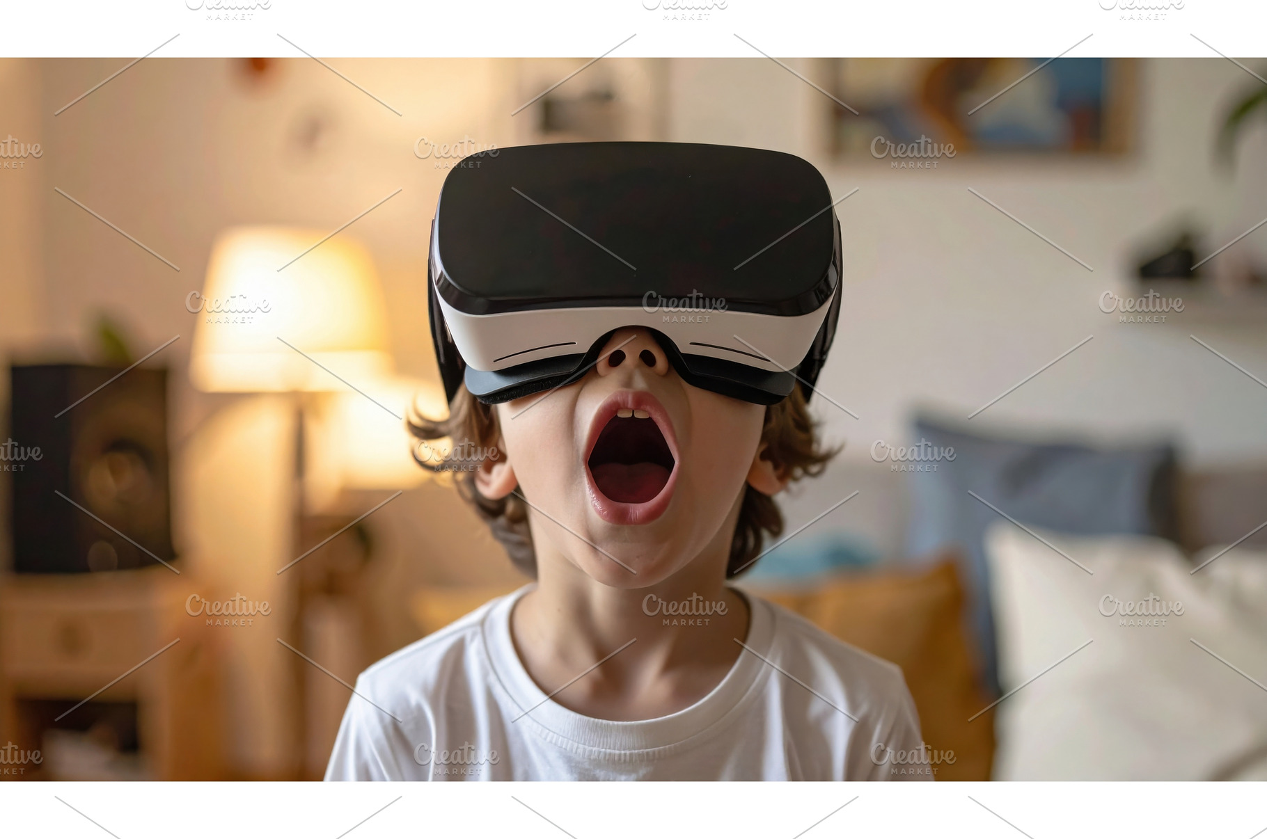 Excited young boy experiencing, a Technology Photo by Igor Tichonow