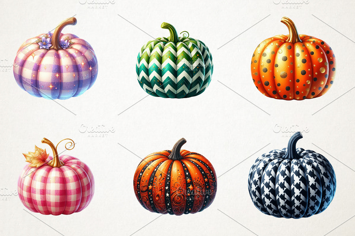 Pumpkin with Pattern Clipart, an Illustration by RobertsArt (Photo 5 of 5)
