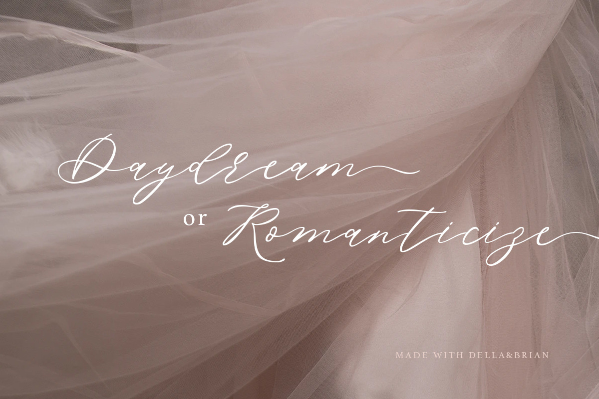 Della Brian - Lovely Wedding Font, a Script Font by Letterhend Studio (Photo 7 of 9)