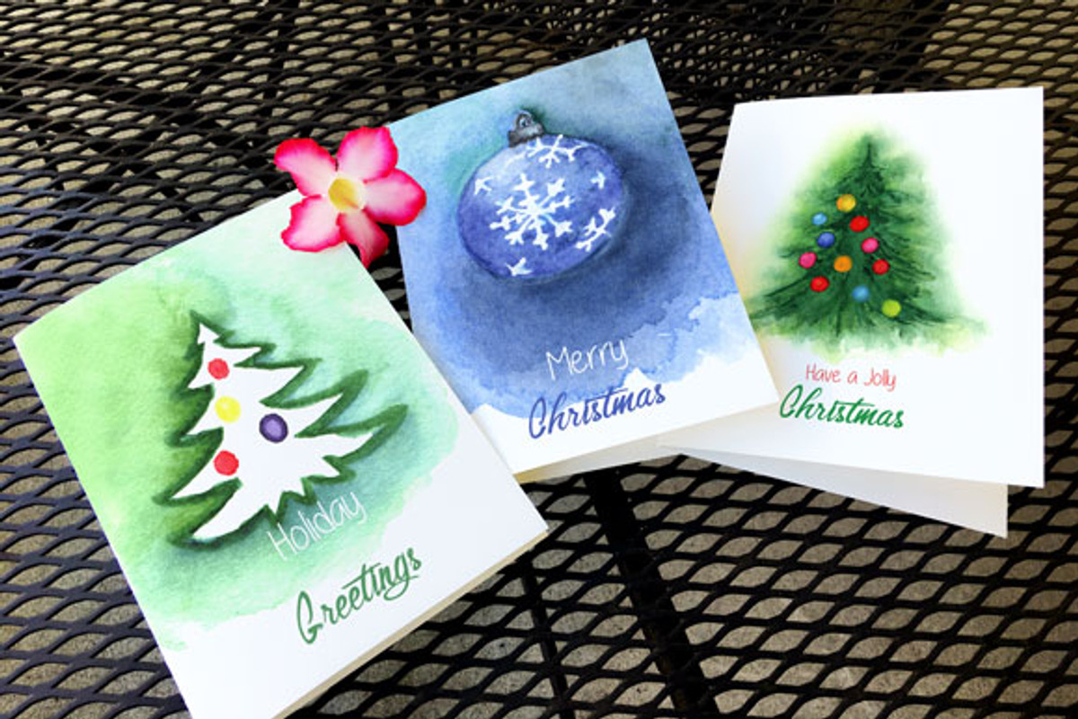 Very Merry Christmas Watercolor Kit, a Decorative Illustration by Sunshine Art Shop (Photo 7 of 8)