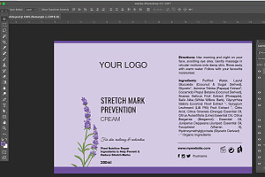 Purple Lavender Label Template