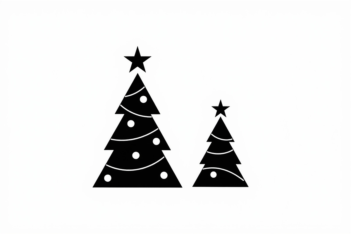Cozy Holiday Tree Silhouette Designs, an Illustration by Gaye Art (Photo 16 of 21)