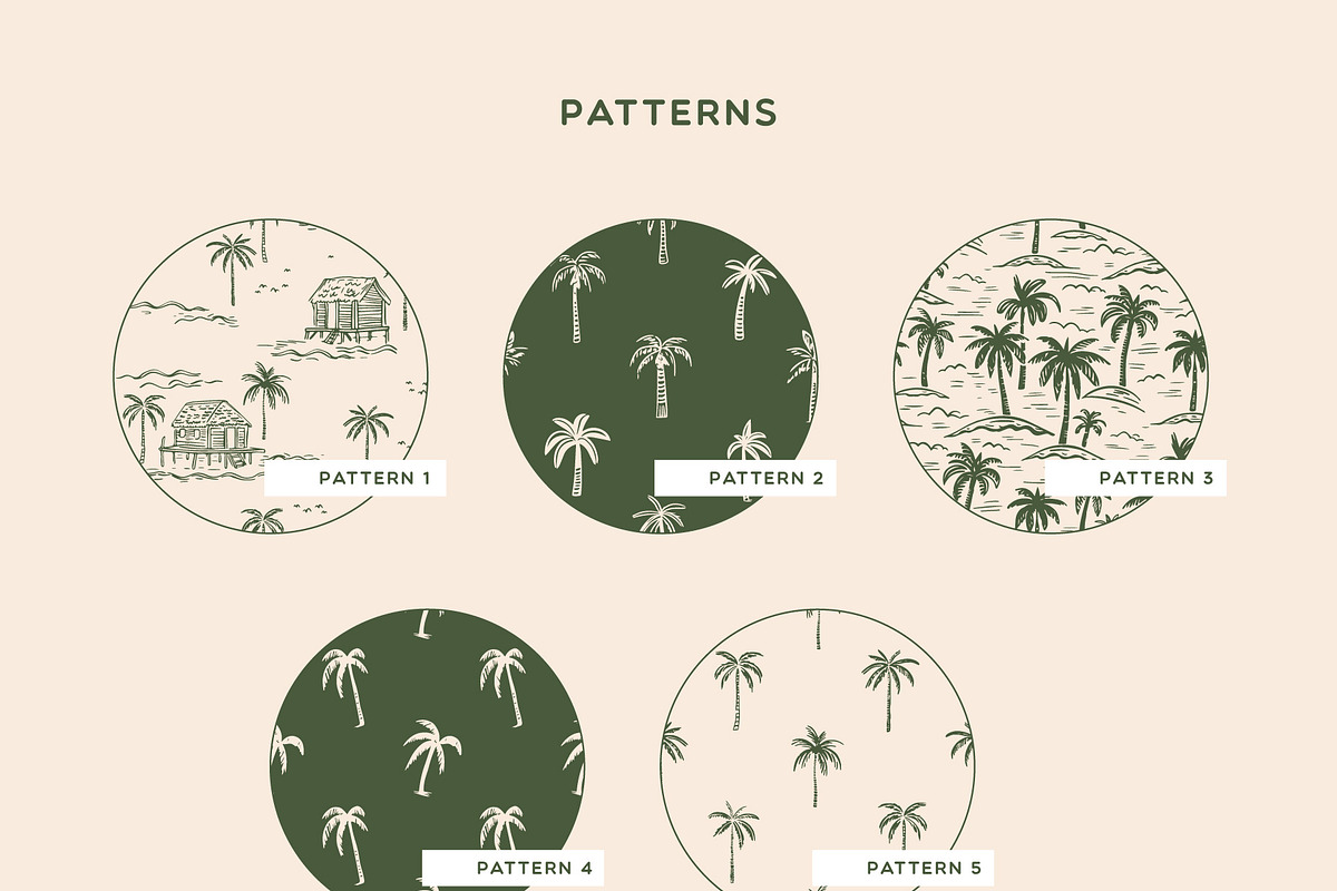 Palm Tree Set: Graphics & Patterns, a Pattern Graphic by Dedraw Studio (Photo 2 of 12)