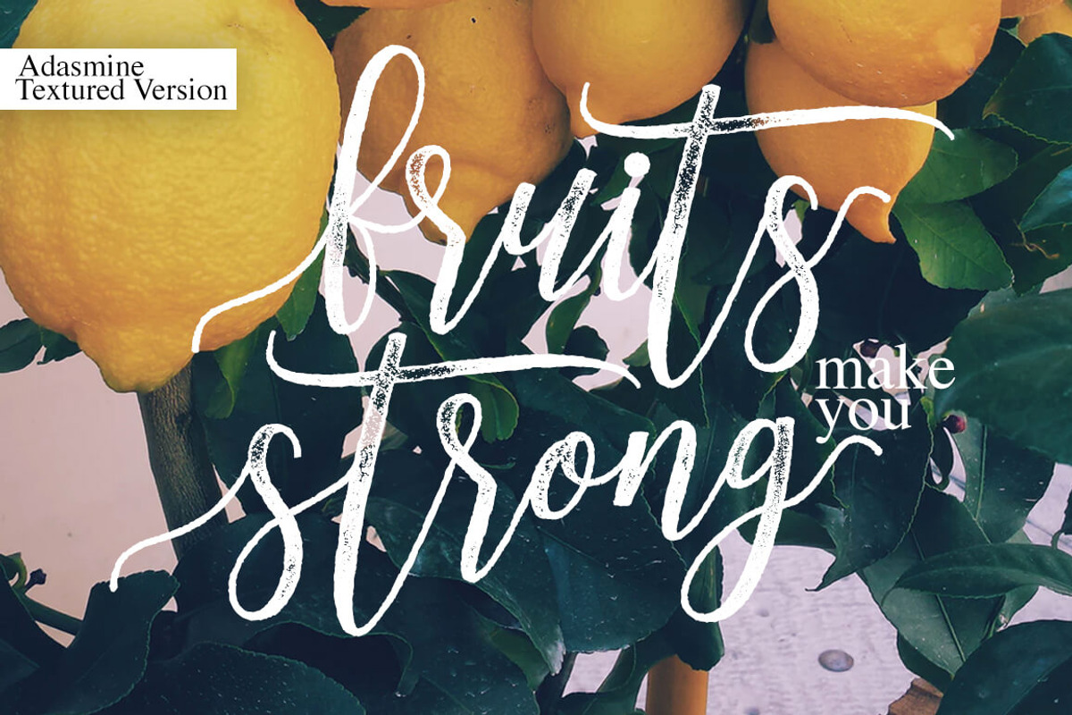 Adasmine Clean & Textured Script, a Script Font by Studio design (Photo 12 of 22)