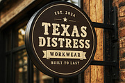 Texas Distress Vintage Font, a Slab Serif Font by Fourteen Letter (Thumbnail 6 of 6)