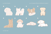 8 Cute puppies clip arts, an Animal Illustration by Studio Mei Design (Thumbnail 2 of 4)