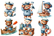Bear Sailor Clipart, Nautical Clipar, an Illustration by Designworld (Thumbnail 2 of 7)