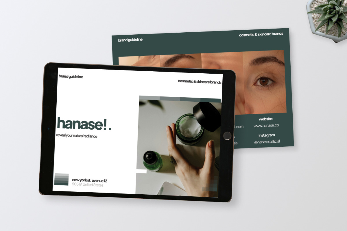 Hanase - Cosmetics Brand Guideline, a Branding & Logo Template by productype1 (Photo 6 of 6)