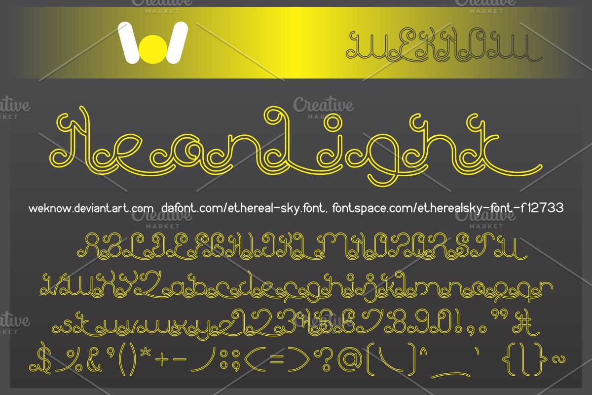 ethereal sky font preview 4