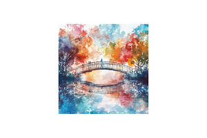 Watercolor Boho Bridge