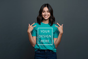 T-Shirt Mockup - Teal Edition, a Shirt Mockup by ForhadGFX (Thumbnail 5 of 12)