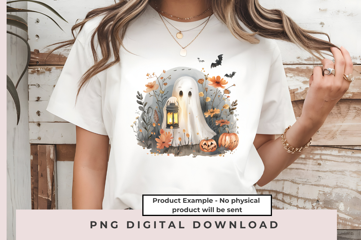 18 Halloween Ghosts Clipart PNG, an Illustration by Anca Digital Vibe (Photo 2 of 7)