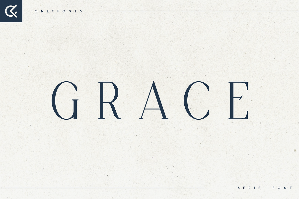 Grace - Elegant Serif Font, a Serif Font by Only Fonts (Photo 1 of 10)