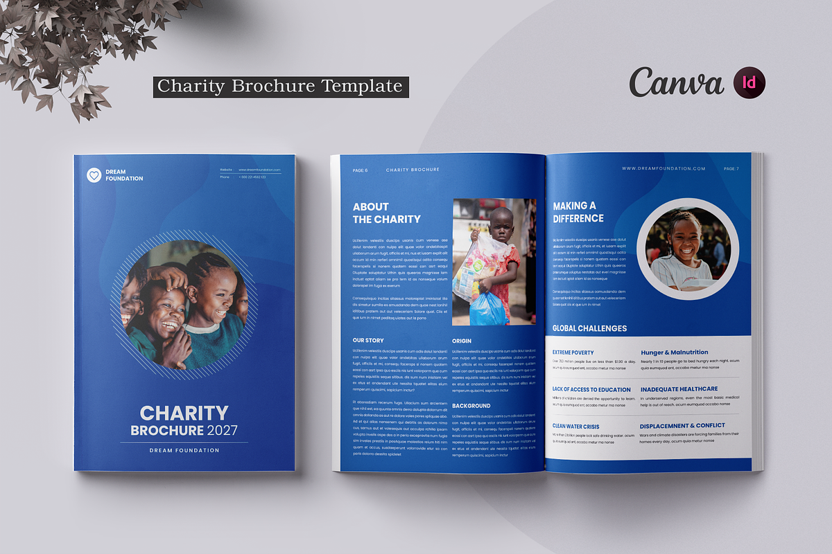 Charity Brochure | Canva, a Brochure Template by ArtisticLand (Photo 1 of 8)