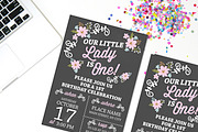 1st Birthday chalkboard invitation, a Templates & Theme by Love Giftery (Thumbnail 3 of 3)