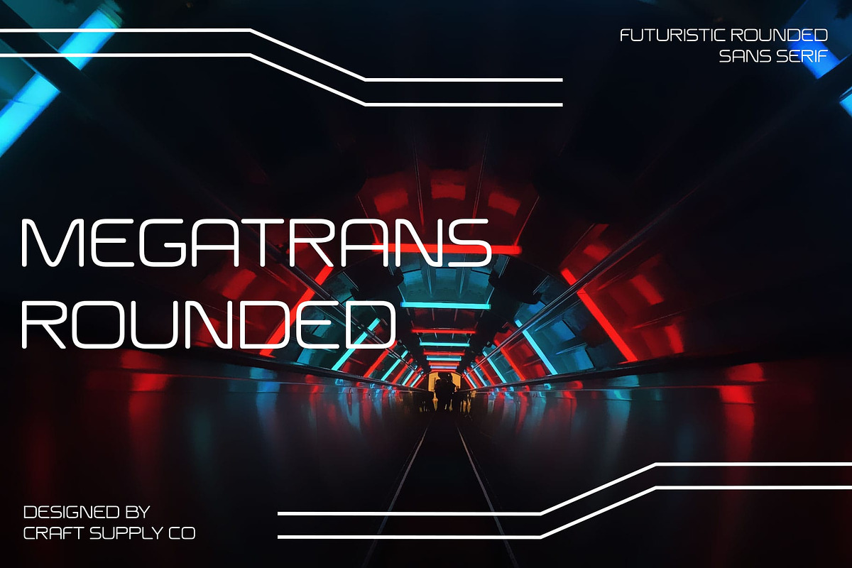 Megatrans Rounded, a Sans Serif Font by Craft Supply Co. (Photo 1 of 8)