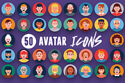 50 Avatar Icons, an Icon by Dighital (Thumbnail 6 of 6)