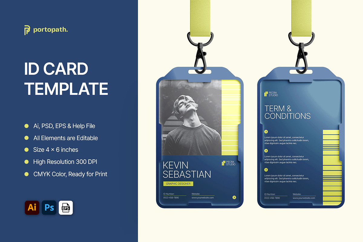 ID Card Template, a Card Template by Portocraft (Photo 1 of 2)