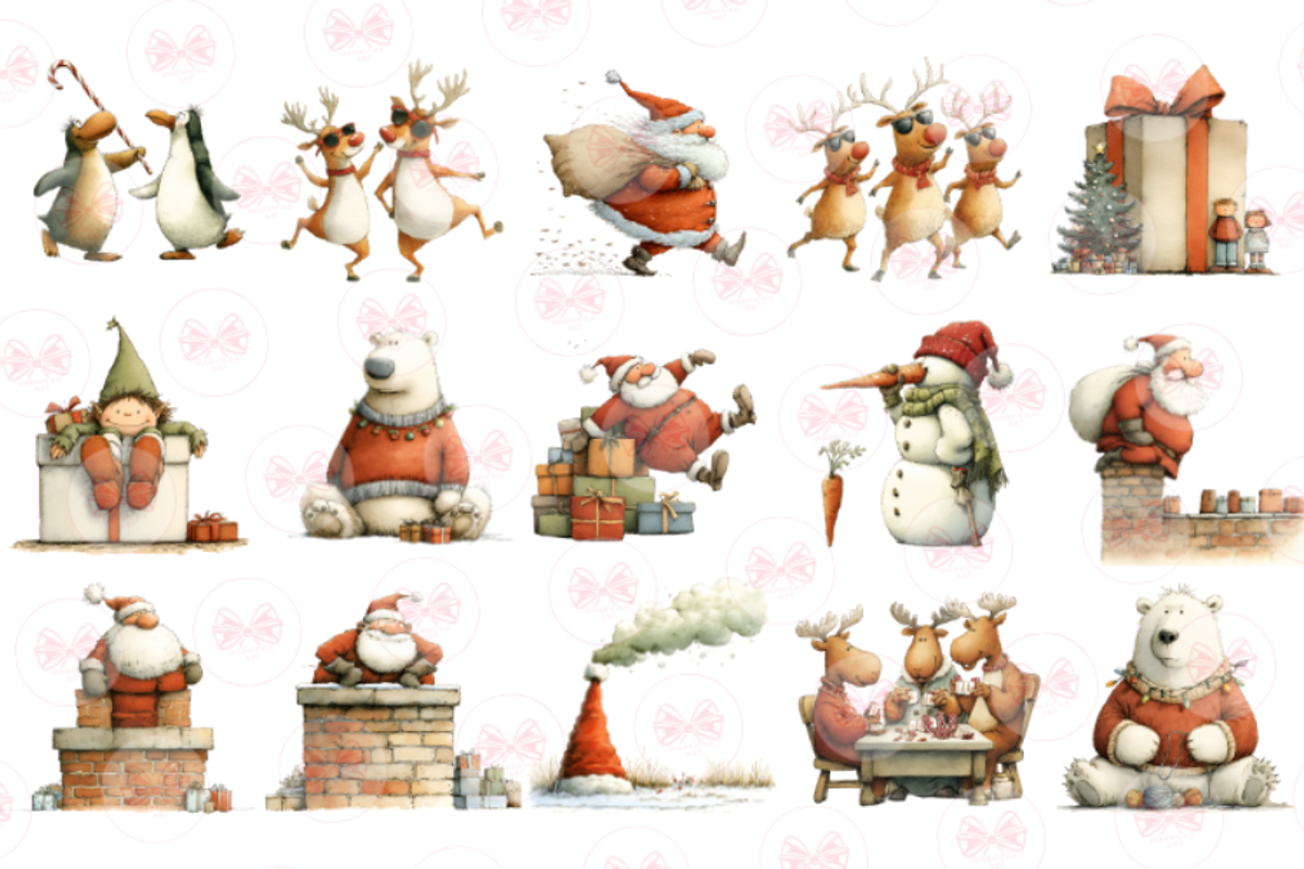 Funny Christmas Clipart, an Illustration by Markicha Art (Photo 4 of 5)