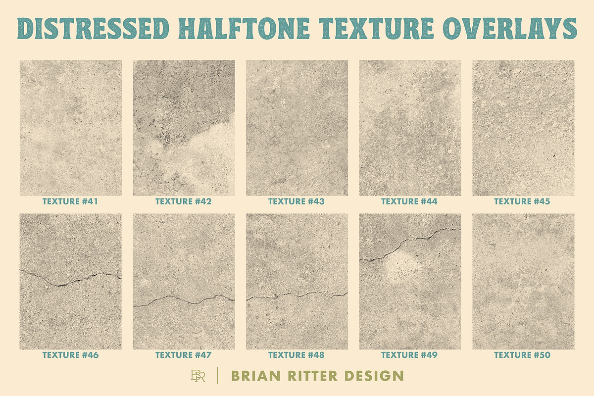 Distressed Halftone Texture Overlays, a Texture Graphic by Brian Ritter Design (Photo 11 of 11)