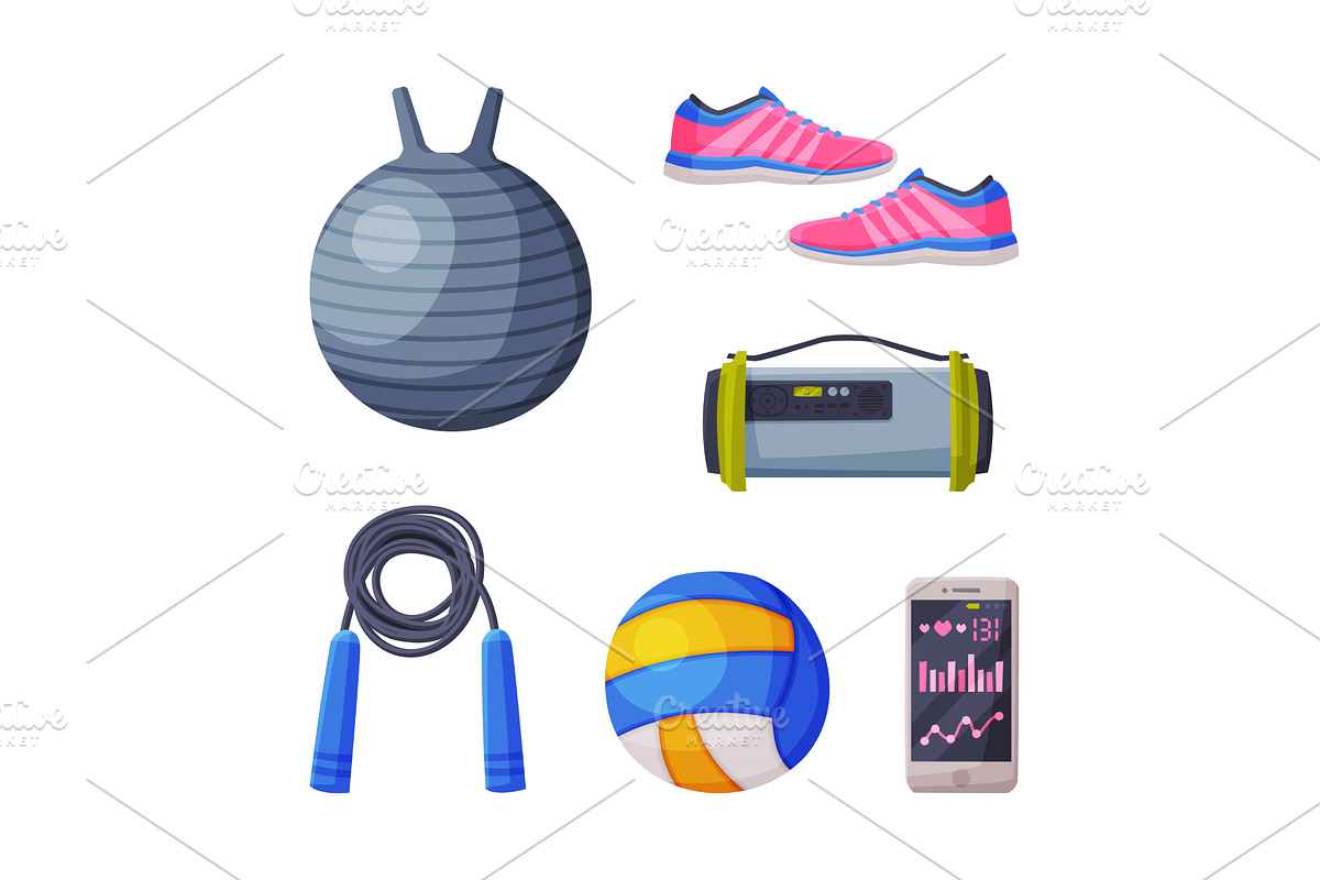 Sport Equipment and Gear for, an Object Illustration by TopVectors