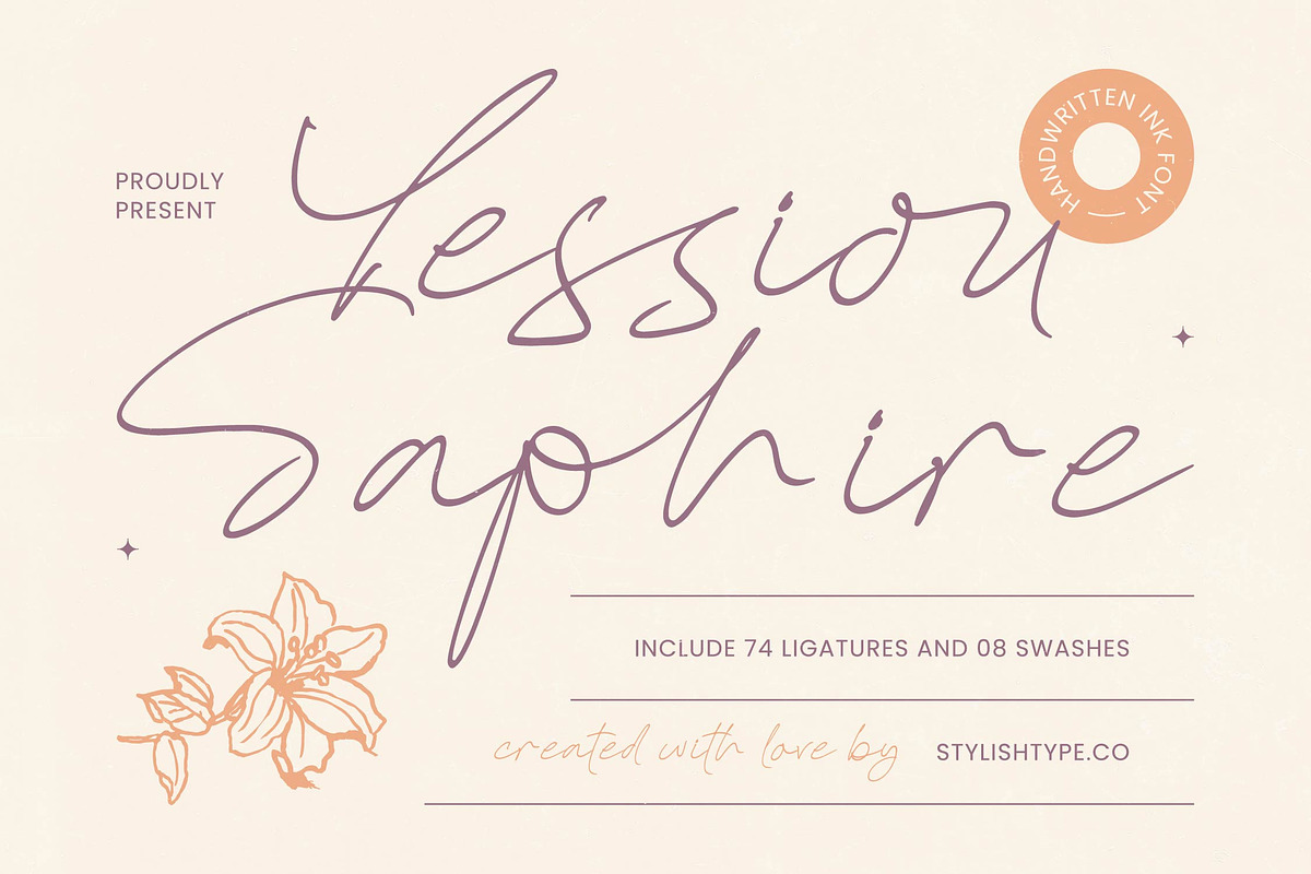 Yessiou Saphire Handwritten Ink, a Script Font by stylishtype.co (Photo 1 of 20)
