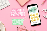 Girl Gender Reveal Scratch Card, an App Template by SunshineStudioBoutique (Thumbnail 1 of 9)