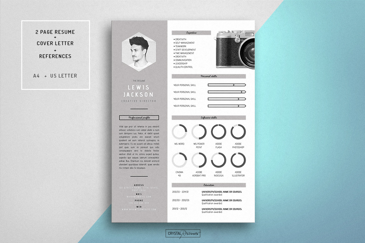 Resume CV Template for Word, a Resume Template by CrystalResumes (Photo 1 of 4)