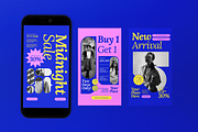 Blue Fashion Sale Instagram Set, a Social Media Template by graphicook (Thumbnail 3 of 3)