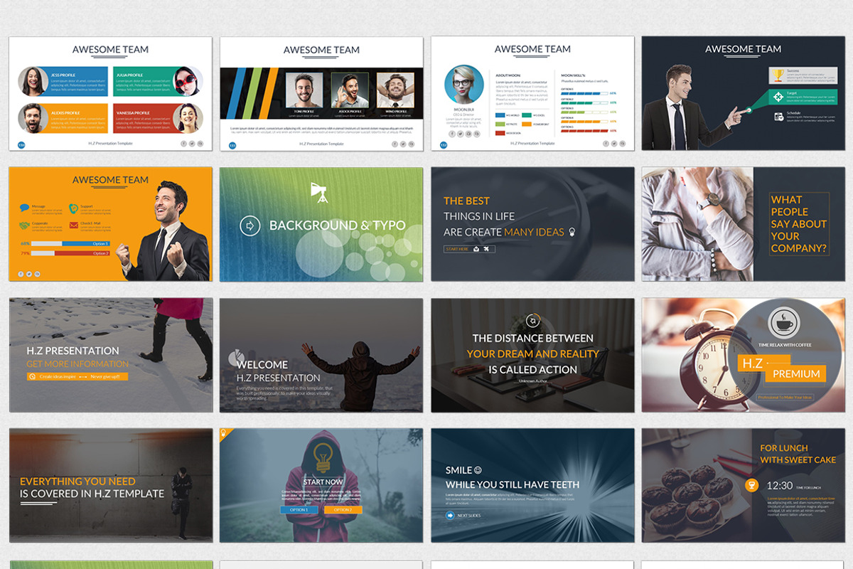 H.Z Presentation Template, a Presentation Template by UniqueStudio (Photo 7 of 11)