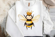 Cute Bees Clipart PNG, an Illustration by DreamCafeArt (Thumbnail 6 of 7)