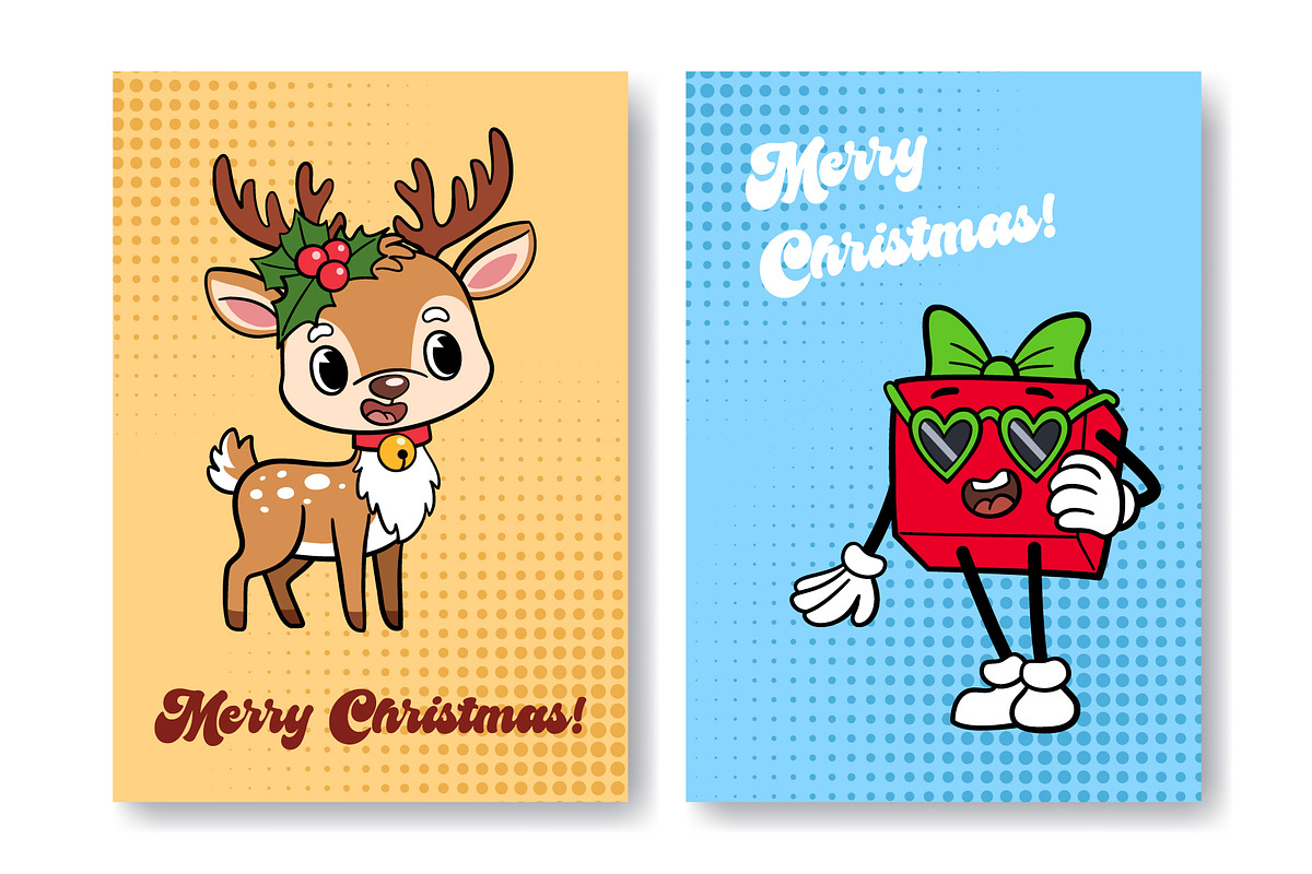 Groovy Christmas Cards Set preview 2