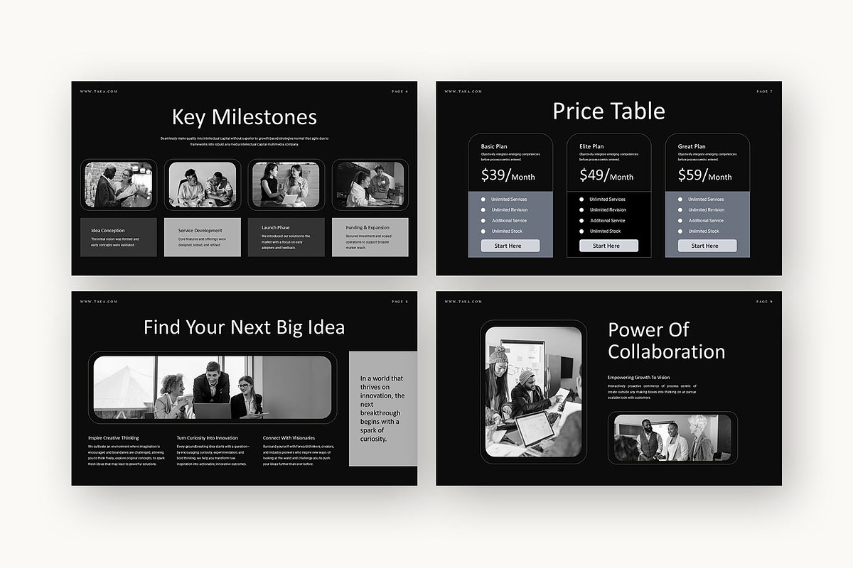 Taka : Pitch Deck Kit Powerpoint, a Presentation Template by Punkl Camp (Photo 12 of 16)